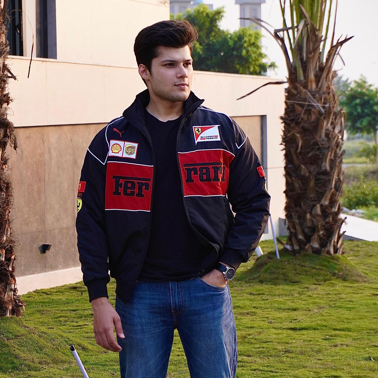 Ferrari F1 Jacket Black | Embroidered