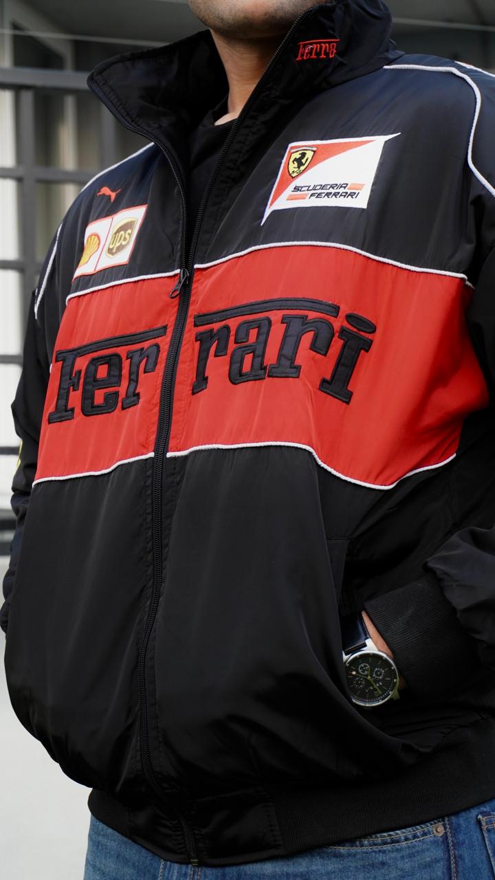 Ferrari F1 Jacket Black | Embroidered