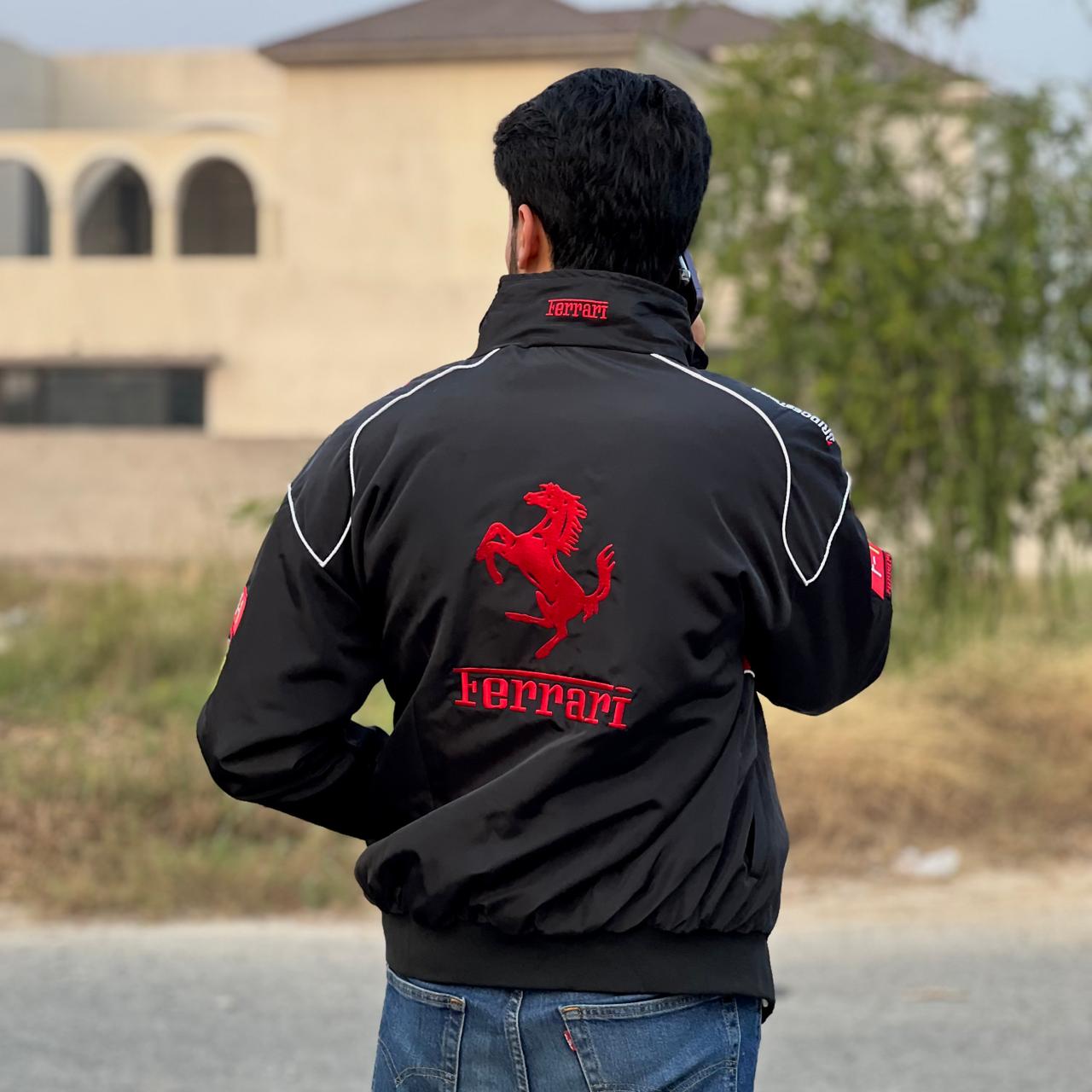 Ferrari F1 Jacket Black | Embroidered