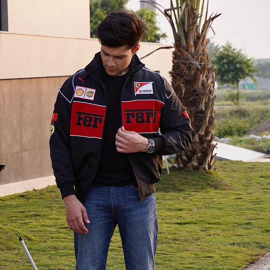 Ferrari F1 Jacket Black | Embroidered